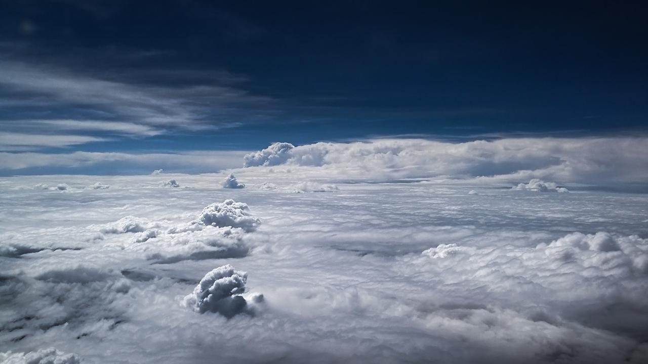 Aerial photography of a sea of clouds