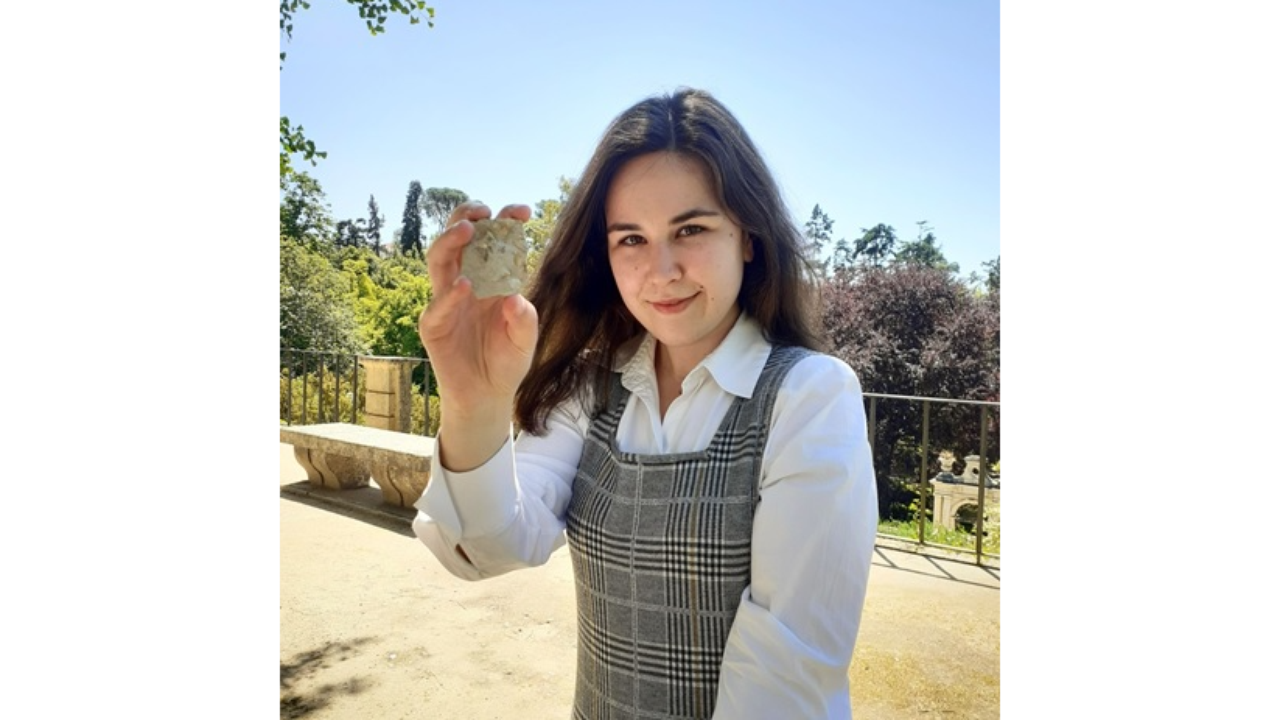 Andreia Nunes, estudante de Mestrado do Departamento de Ciências da Terra
