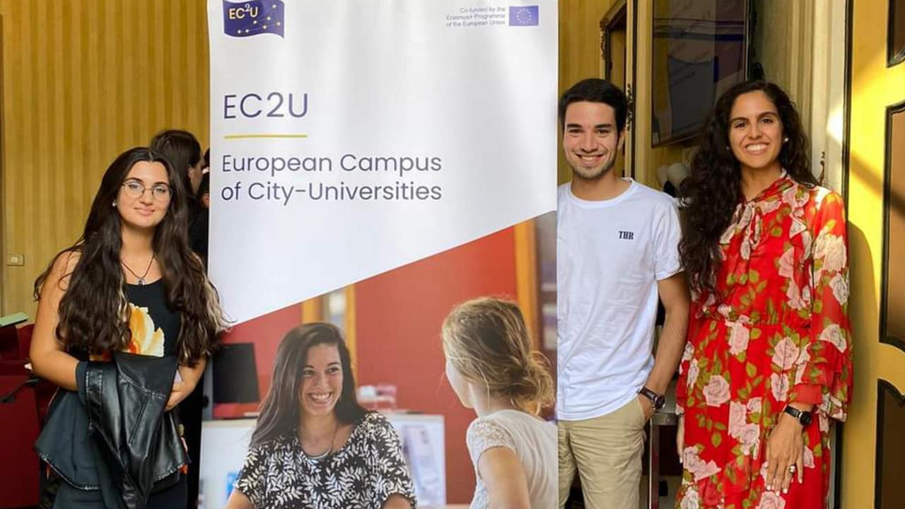 Os estudantes da FMUC, Alexandra Silva, João Oliveira e Mariana Parente