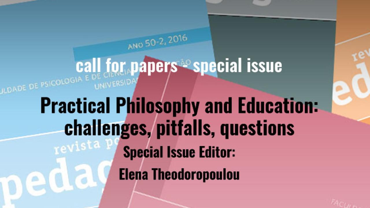 Revista Portuguesa de Pedagogia Call for Papers – Special Issue