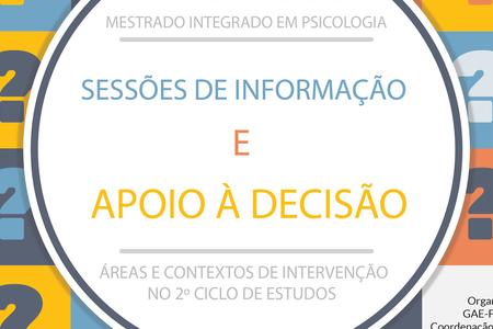 Áreas de especialização para a 2.ª fase do MIP -  Sessões de informação e apoio à decisão