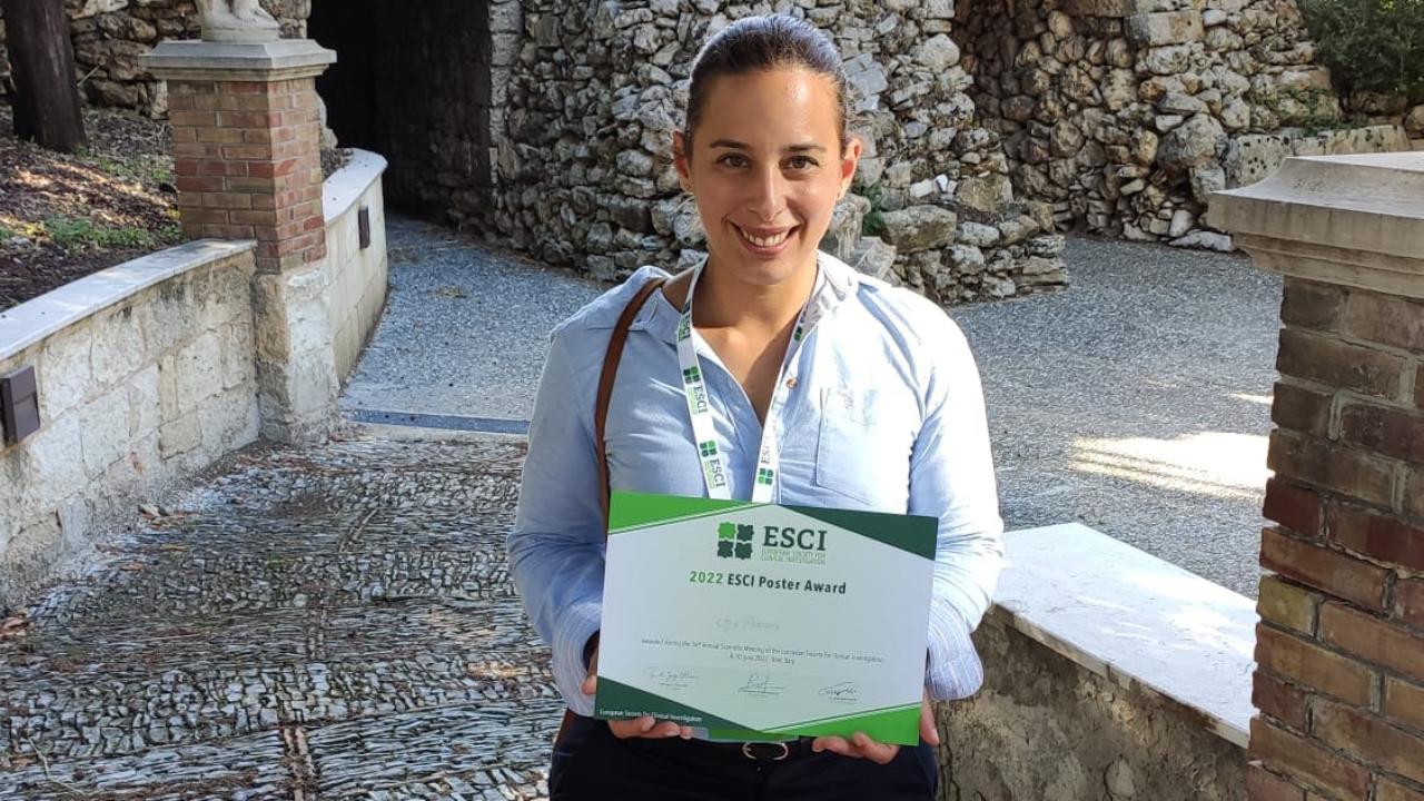 A aluna da Faculdade, Ana Pedrosa, teve Poster premiado com o 2022 ESCI Poster Award