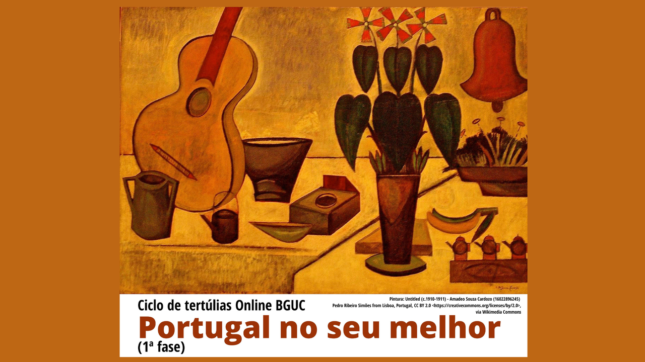 Banner de divulgação do primeiro ciclo de tertúlias online da BGUC