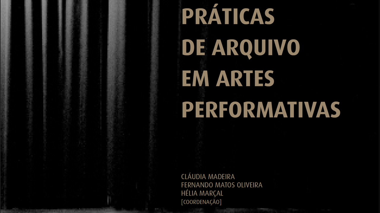 Capa "Práticas de Arquivo em Artes Performativas"