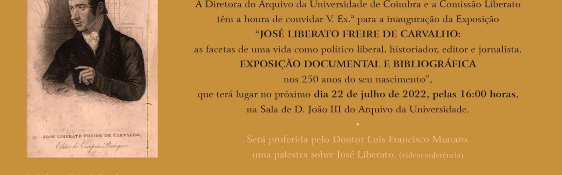 Exposição: José Liberato Freire de Carvalho 